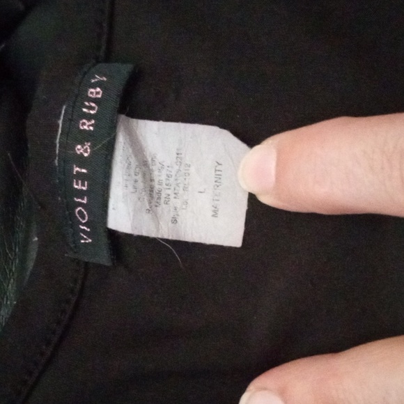 MATERNITY CUTE #MOMLIFE WITH BABY HAND PRINTS TOP STRETCHY SIZE L - Picture 4 of 4